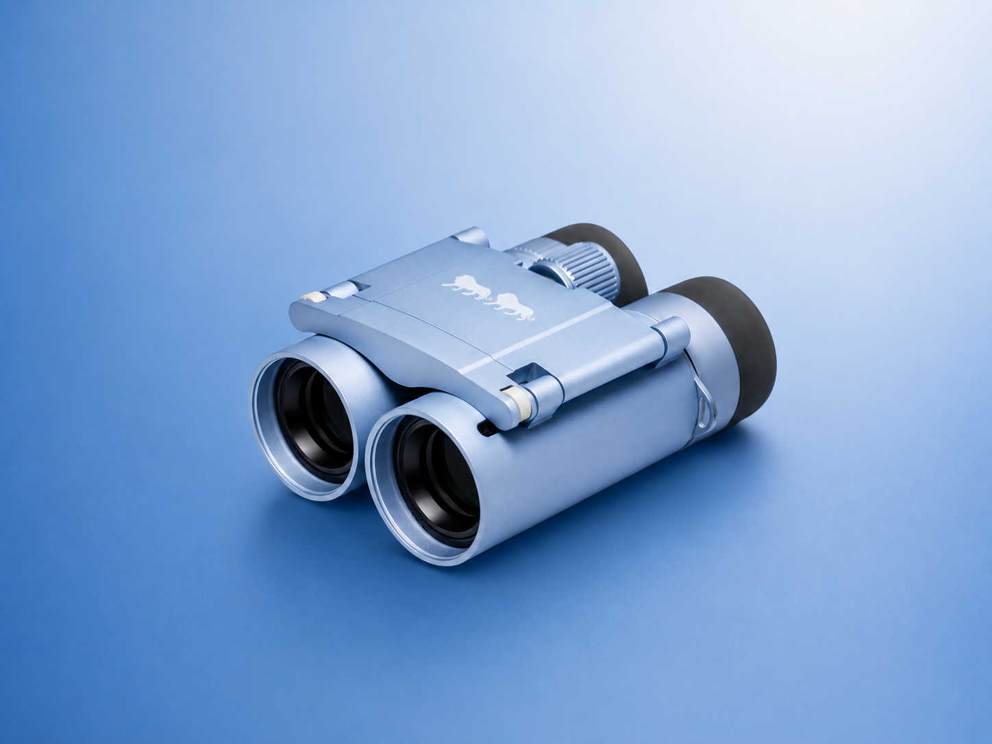 Silver 6x16 binocular on blue